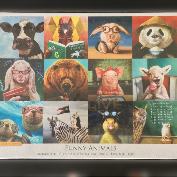 Funny Animals Eurographics Artist Series Puzzle Collection, 1000 piece - Picture 1 of 3